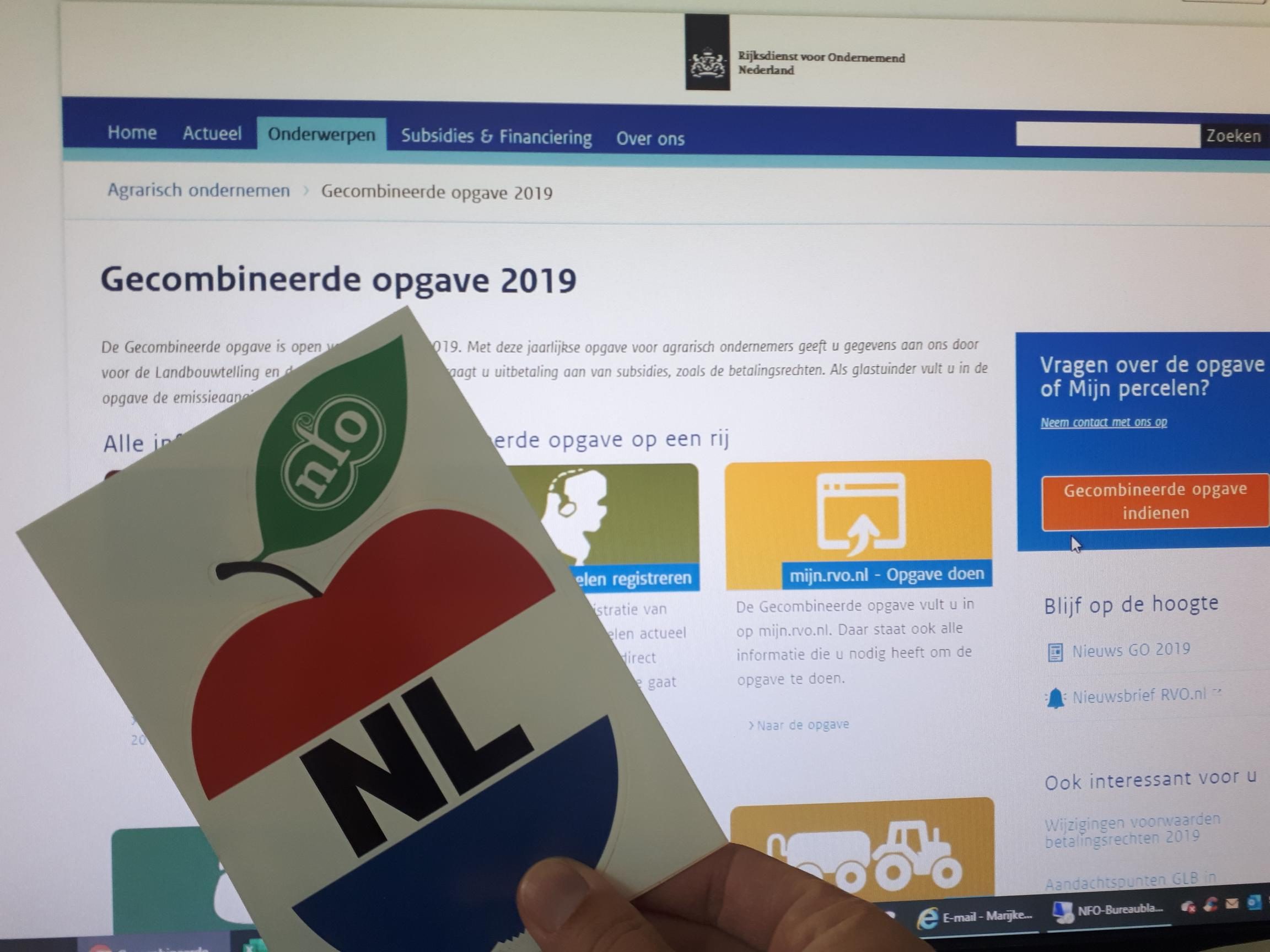 NFO machtiging om snel en effectief de RVO areaalgegevens te koppelen