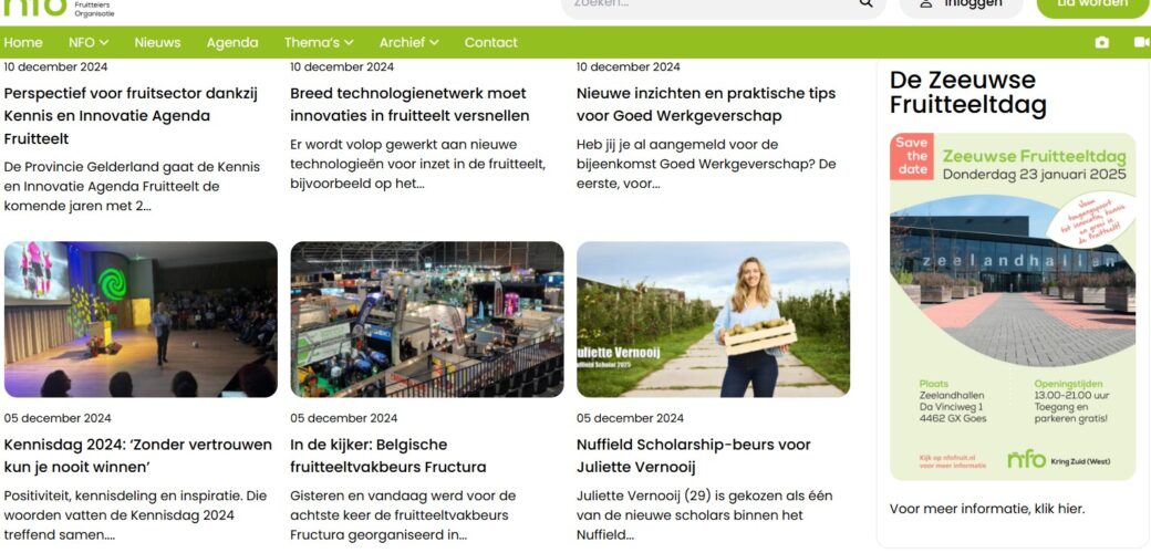 NFO-website vernieuwd – mobiele bruikbaarheid verbeterd